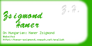 zsigmond haner business card